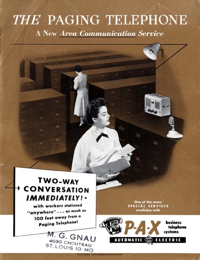 AE Circular 1751-1 - New Paging Telephone Area Comm Service