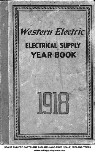 INTERPHONES - From 1918 WE Electrical Supply Year Book Tl