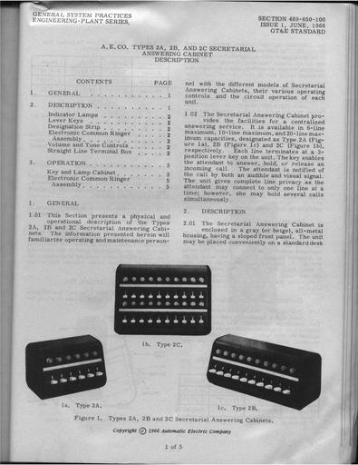 GSP 489-650-100 i1 2A B C Secretarial Answering Cabinet