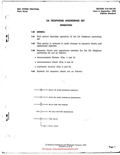 514-124-101 i2 Sep62 - 2A Answering Set Operation