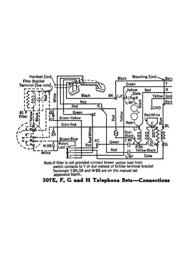 300 Series Desk Telephones, 307efgh Tl