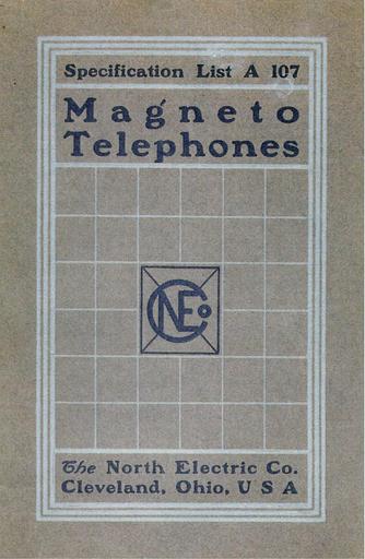 North Electric Company Magneto Telephones Tl