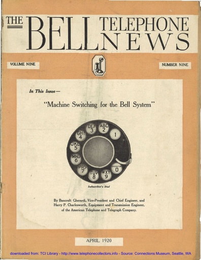 20apr Bell Tel News - Cleveland Tel - Vol IX Apr20 - Machine Switching