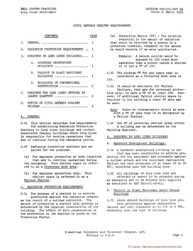 002-501-907LL iA Mar71 - Civil Defense Shelter Requirements