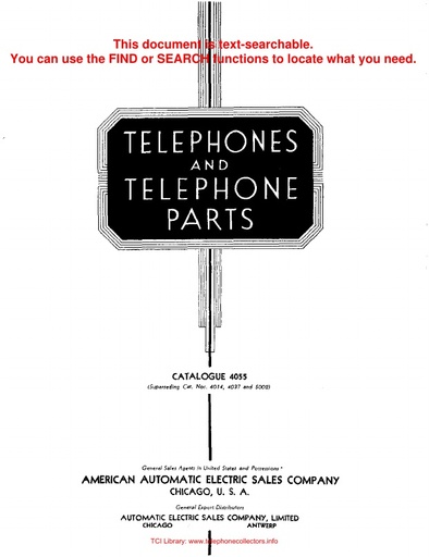 AE Catalog 4055 Jun34 - Telephones