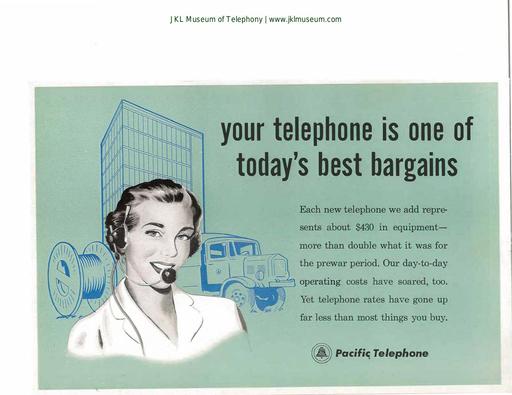 BOOTH AD TODAYS BEST BARGAINS PACIFIC TELEPHONE