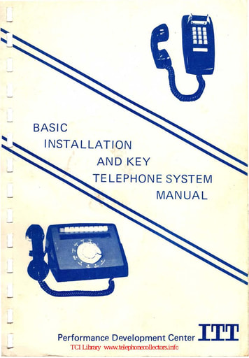 ITT Basic Installation and Key System Manual - issue 2