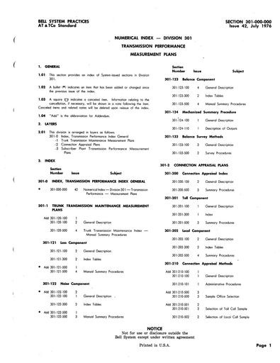 301-000-000 i42 Jul46 - Index - Transmission Perfomance