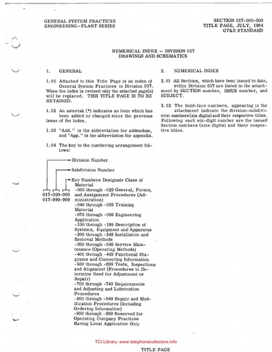 GSP GTEP 017-000-000 i1 Oct63 - Drawings Schematics