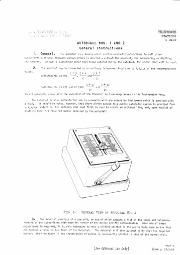 Autodial, T I