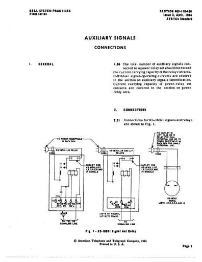 463-110-400 i3 Apr64 - Auxiliary Signals - Connections