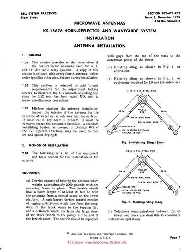 402-421-202 i5 Dec69 - KS-15676 Antenna Installation