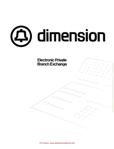Dimension Electronic PBX Series 100, 400 and 2000