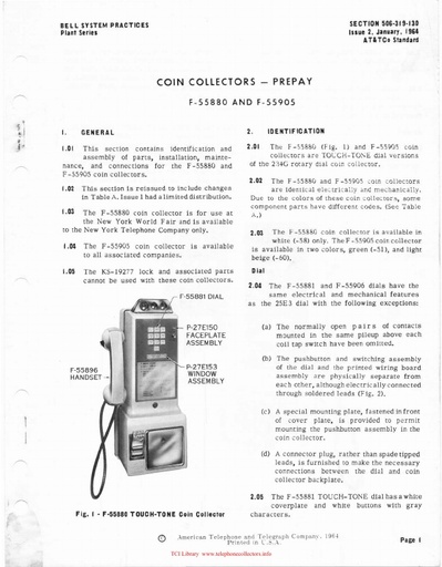 506-319-130 i2 Jan64 - Coin Collectors Prepay F-55880 and F-55905