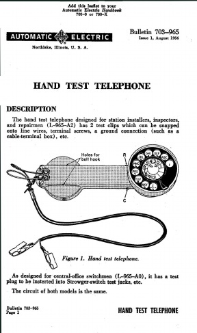 TB 703-965 I1 - L-965 Hand Test Set