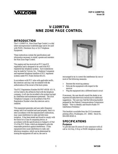 V-1109RTVA Bc