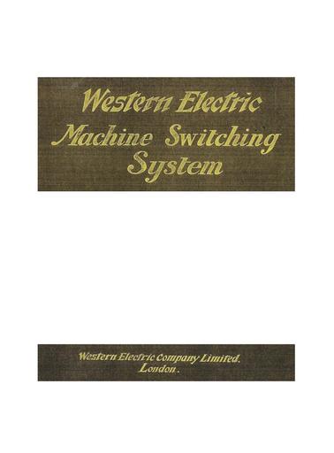 1920 - WE Machine Switching System London