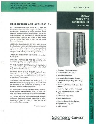 SC Brochure 1966 - TDX40F PAX 010915