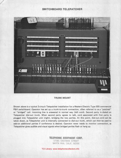 Telepatcher Operation